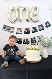 Simple 1st Birthday Party Decorations At Home For Boy Milo S First Birthday Party We Went With A Woodland Rustic Theme Check Out Blog For In 2020 First Birthday Photography Birthday Photography Baby Boy First Birthday
