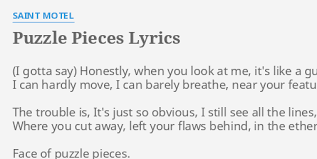 Naega matchwo naganeun sesangi keojyeo galsurok teong bin heojeonhameul neukkyeosseotjiman eotteon b. Puzzle Pieces Lyrics By Saint Motel Honestly When You Look
