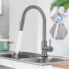 Avola kitchen faucet brushed nickel kitchen faucet pull down sprayer single handle spring kitchen faucet. Home Improvement Kitchen Faucets Stainless Steel Pull Out Sprayer Kitchen Faucet Brushed Nickel Single Hole Sink