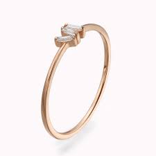 It looks the same as solid gold and is great for people with skin sensitivity or allergies. Diamond 3 Baguette Ring Magal Jewelry