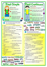 Past Simple Vs Past Continuous Material Escolar En Ingles Ejercicios De Ingles Educacion Ingles