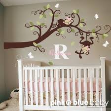 Love This Baby Girls Room Monkey Baby Rooms Baby Girl Nursery Decor Nursery Decals Girl