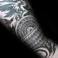 90 Building Tattoos For Men Architecture Ink Design Ideas Architecture Tattoo Roman Architecture Ancient Greek Tattoo