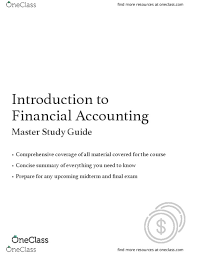 An overview of steps in the accounting cycle and basic accounting concepts; All Educational Materials For Acct 101 At Oneclass University Oneclass