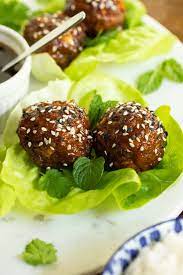 Korean Meatball Lettuce Wraps Recipe Korean Meatballs Lettuce Wraps Meatballs