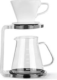 Breville bes870xl offers high performance, at the cost of easy maintenance. Amazon De Beem Pour Over Kaffeebereiter Set 5 Tassen Classic Selection 3 Teilig Spulmaschinengeeigneter Keramik Handfilter Grosse 2 0 65 L Glaskanne Modernes Acrylglas Gestell Mit Silikonunterlage