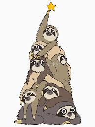 Gallery Preview Sloth Art Tree Sloth Christmas Sloth