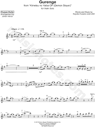 The violin is essentially a classical instrument. Furyxx Violin Gurenge Sheet Music Violin Solo In G Major Download Print Sku Mn0210930