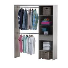 Kit Dressing Compoz Effet Chene Cendre H 203 X L 180 X P 50 Cm Maison Dressing Castorama Idee Deco Dressing Et Amenagement Placard