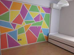New Kids Room Kids Room Deco Geometric Wall Paint Bedroom Wall Designs