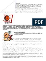 Breve Historia Del Baloncesto En Guatemala