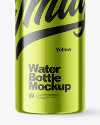 Steel Sport Water Bottle With Carabiner Mockup In Bottle Mockups On Yellow Images Object Mockups