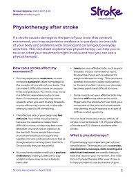 Physiotherapy After Stroke