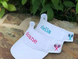 Monogrammed Youth Tennis Visor Personalized Youth Visor Etsy Singapore