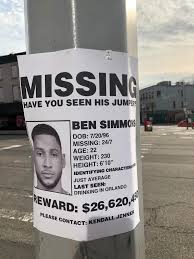 Ben simmons missing poster in brooklyn. Missing Ben Simmons Jump Shot Hanging Outside Of Barclays Center Prior To Game 3 Sixers