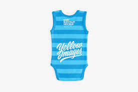 The presentation is populated with a hairbrush and some playing items. 25 Baby Onesie Bodysuit Psd Mockups Decolore Net