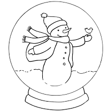 Coloring book page for adults and children. Snowglobe Coloring Pages Best Coloring Pages For Kids