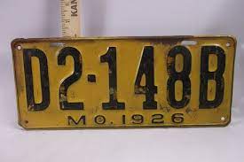 1926 Missouri Dealers Car Tag Licence Plate Automobile Vintage Etsy License Plate Car Tag Car Plates