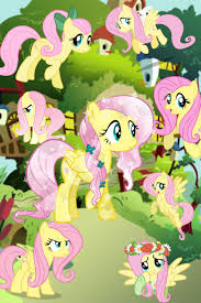 The Many Hair Styles Of Fluttershy Personajes De My Little Pony Ponis De My Little Pony