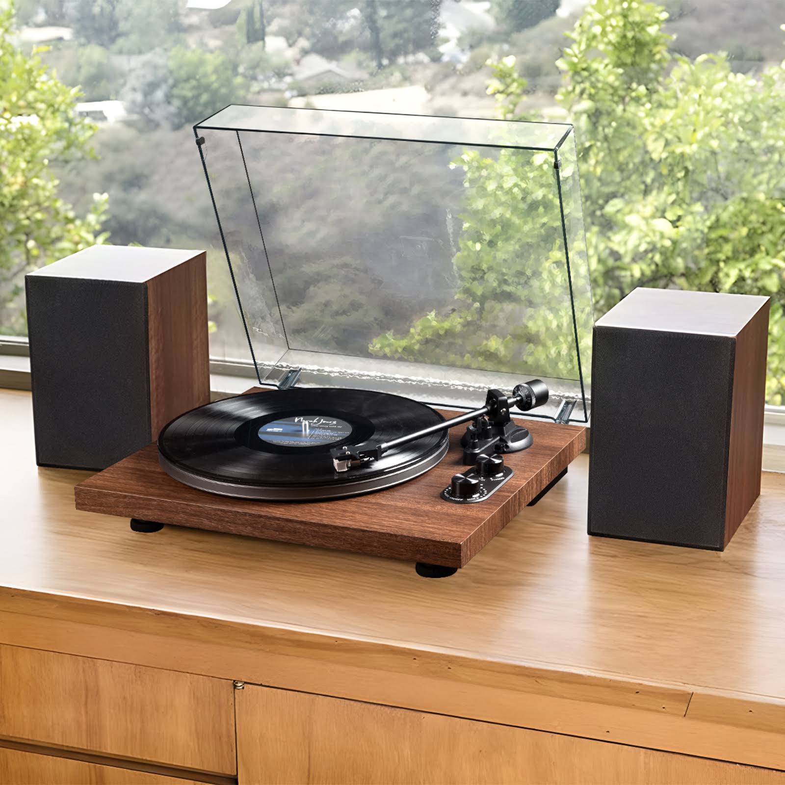 Retrolife High Performance Bluetooth Input & Output Record Player HiFi System with Dual External Speakers and ATN-3600L Cartridge