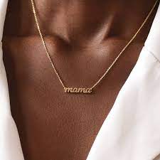 Mama Script Necklace Mama Necklace Mother Necklace Mom Etsy Mothers Necklace Mama Necklace Script Necklace
