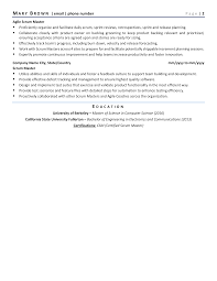 Agile Scrum Master Resume Example Guide 2020 Zipjob