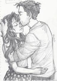 Most Romantic Couple Kissing On Forhead Drawing Images Drawings Drawing Images Sketches