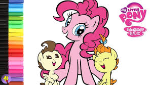 My Little Pony Pinkie Pie Babysitting Coloring Book Page Video Pinkie Pie Coloring Book Page Mlp Baby Cakes My Little Pony Coloring Happy Magic Coloring Books
