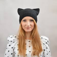 Black Cat Hat Cat Ears Cat Ear Hat Womens Cat Beanie Cat Etsy Cat Ears Hat Cat Eared Beanie Cat Beanie