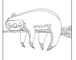Sloth coloring page from sloths category. Sloth Coloring Etsy