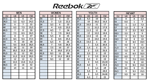 reebok pump fury size guide