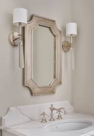 While the ideal height from the floor for a wall sconce depends on the height of your ceilings and size of the fixture, most wall sconces are installed with the center of the fixture between 60 inches and 72 inches. Bathroom Lighting Vanity Inspiration Bathroom Lighting Diy Crystal Bathroom Lighting Bathroom Decor