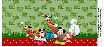 Chocolate bar wrappers (customized or use our free printable blank candy bar wrapper template as a pattern to cut your own). Mickey And Friends For Christmas Free Printable Candy Bar Labels Oh My Fiesta In English