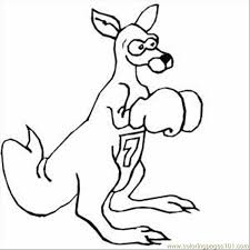Free kangaroos coloring page to print and color. Boxing Kangaroo Coloring Page For Kids Free Boxing Printable Coloring Pages Online For Kids Coloringpages101 Com Coloring Pages For Kids