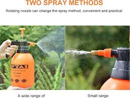 Powerful backpack sprayer, mister, duster, leaf blower, mosquito sprayer 4.3 hp motor 3.7 gallon (14l) tank capacity 3 year warranty pressurized turbo pump included reaching consistent heights up to 32 feet vertical and 39 horizontal Handheld Garden Sprayer Volwco 2l Portable Pressurized Sprayer One Hand Pressure Sprayer Bottle Adjustable Nozzle Use With Water Chemicals B07tsrbb5k Buy Best Price In Qatar Doha