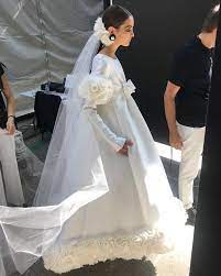 Chanel Gives The Bridal Ponytail A Magical Runway Makeover Chanel Wedding Dress Wedding Dresses Bridal Ponytail