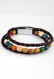 Kahverengi Deri Celik Erkek Bileklik Blk1243 Men Bracelet Bileklik Deri Bileklikler Deri