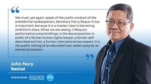 Harry roque on wn network delivers the latest videos and editable pages for news & events, including entertainment, music, sports, science and more, sign up and share your playlists. Column The Public Rotting Of Harry Roque John Nery Newsstand