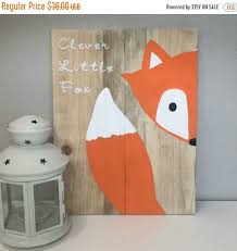 On Sale Clever Little Fox Sign Fox Nursery Sign Fox Decor Fox Pallet Woodland Animal Woodland Nursery Nursery Dec Fox Decor Baby Boy Rooms Diy Baby Stuff