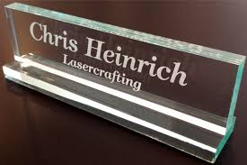 Desk Name Plate Personalized Glass Colored Acrylic Customized Laser Engraved Ebay Office Desk Name Plates Office Name Plate Desk Name Plates