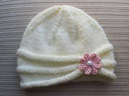 Ravelry Rolled Brim Hat With A Flower Pattern By Elena Chen Knitting Baby Hats Knitting Knitting Patterns