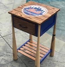 Broken Bat Nightstand Baseball Nightstand Baseball Etsy In 2020 Baseball Furniture Man Cave Furniture Baseball Table