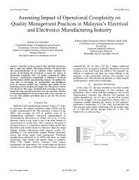Malaysia ›› measurement & analysis instruments ›› list of electrical instruments companies in malaysia. Pdf Assessing Impact Of Operational Complexity On Quality Management Practices In Malaysia S Electrical And Electronics Manufacturing Industry Nasuha Lee Abdullah Academia Edu