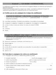 Lecon N Le Mode Conditionnel A Verifier Que Je Sais Conjuguer Les 2 Temps Du Conditionnel Temps Grammaire Conjugaison 3.2.conjugaison régulière du conditionnel passé. scribd