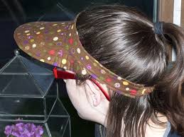 Have fun decorating it with a variety of materials. Sew A Woman S Summer Visor 8 Steps With Pictures Instructables