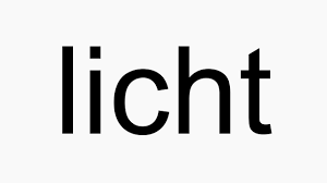 How to pronounce licht - YouTube