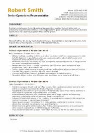Strong adjective that describes you professional seeking role as job title with company name. Senior Operations Representative Resume Samples Qwikresume