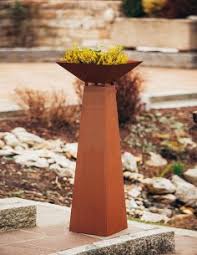 Garden pleasure garten pflanzsäule sonne, edelstahl. Pflanzsaulen Aus Rost Mit Schalen Im Set Online Kaufen