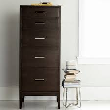 Narrow Leg 5 Drawer Dresser Chocolate Dresser Furniture Tall Skinny Dresser Tall Narrow Dresser