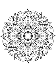 Flower mandala coloring pages easy mandala art. Flower Mandala Coloring Pages Best Coloring Pages For Kids